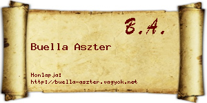 Buella Aszter névjegykártya